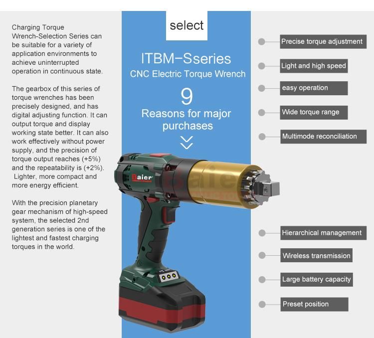 Battery Torque Wrench with Hexagonal Head Torque Gun