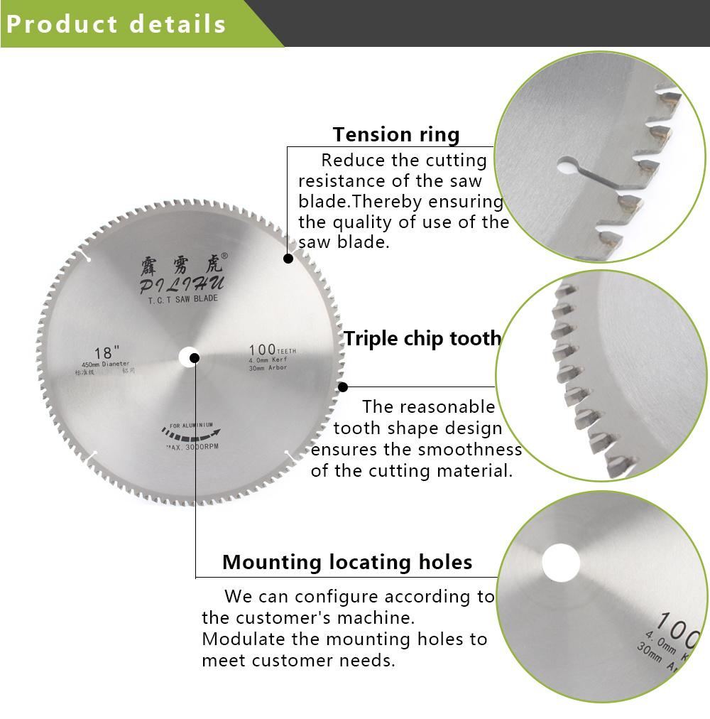 Standard Grade Tct Carbide Tip Saw Blade for Cutting Aluminum