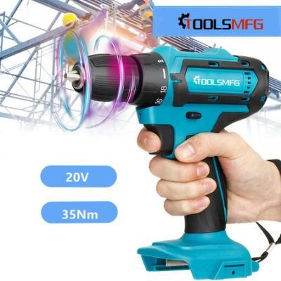 Toolsmfg China 20V Cordless Brushless 2 Speed Electric Drill Driver