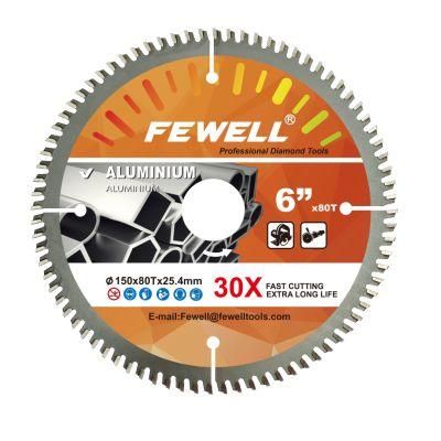 6inch 150*80t*25.4mm Koera Circular Tct Cutter Saw Blade for Cutting Aluminum Stainless