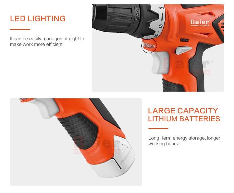 Professional Cordless Tools 14.4V/16V High Torque /Two Speed /Lithium-Ion Battery Hammer Drill
