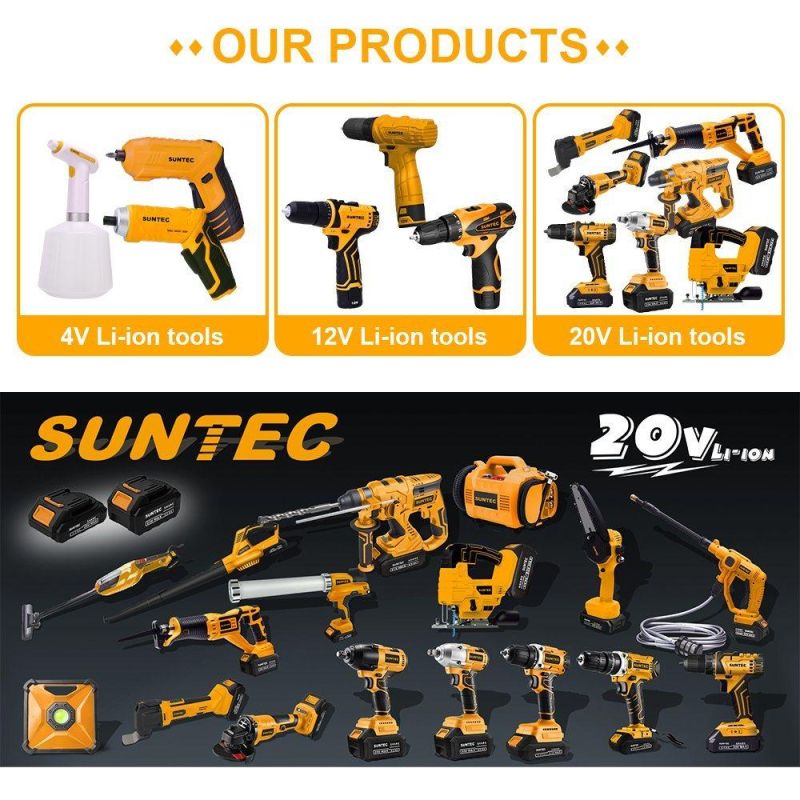Suntec New Model 20V Cordless Brushless Impact Wrench 3-Speed Control Electric Wrench