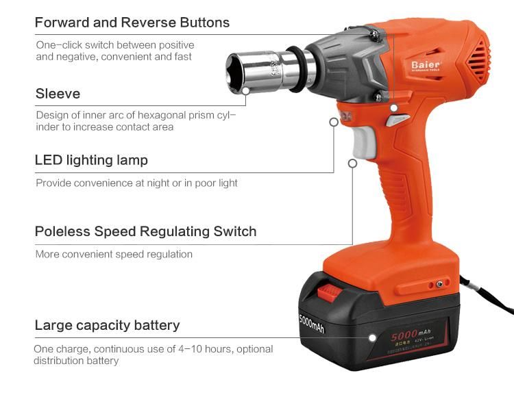 Brushless Cordless Impact Wrench Max Torque 230nm