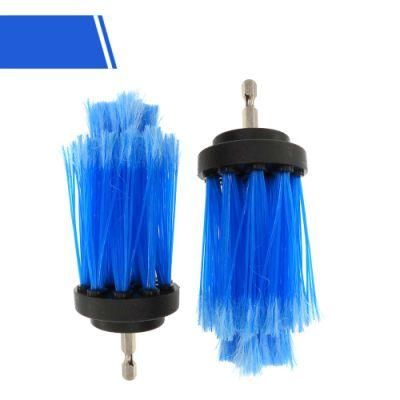 2 &quot;50mm Electric Drill Cleaning Brush Blue Bristle Brush