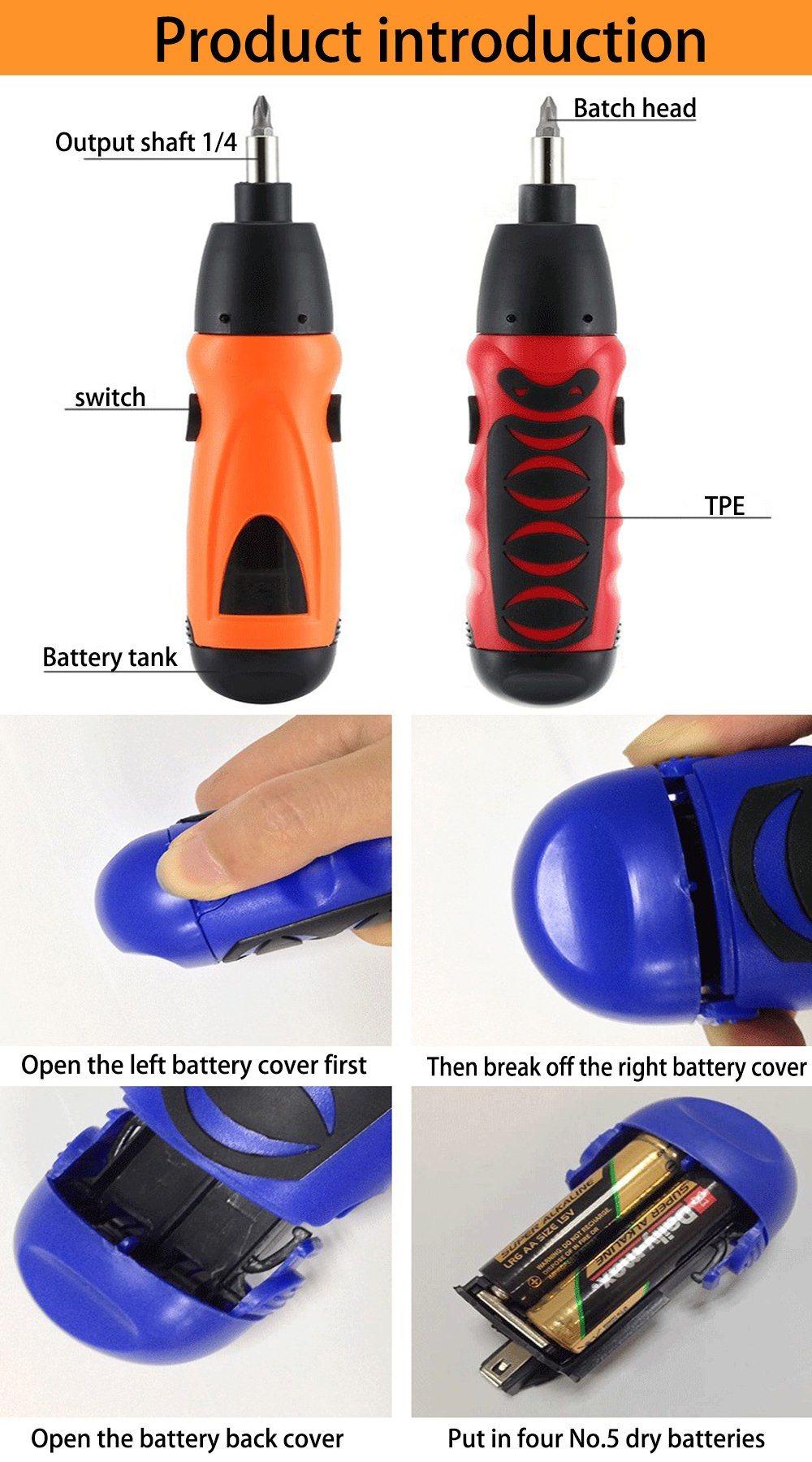 Factory Direct Semi-Automatic Electric Screwdriver Tool Set Hardware Tool Multi-Functional Mini Drill Set Dry Battery Home