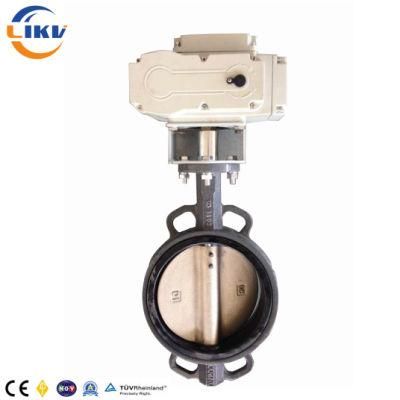 Awwa C504 Class 125 Wafer Type Industrial Electric Butterfly Valve China Factory