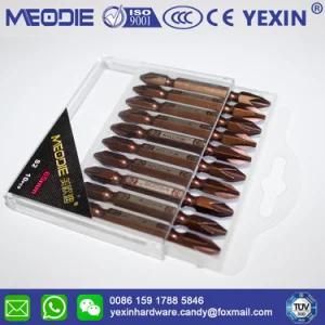 Yexin Good Qualtiy Import/Taiwan S2 Material H1/4 65mm Screwdriver Bits of Hand Tool Bit Set
