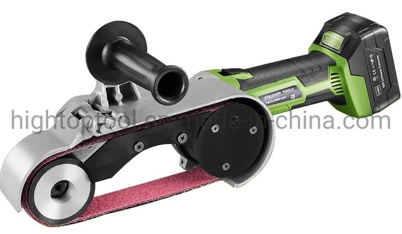 Lithium Charging Cordless Electric Metal Stainless Steel Pipe Tube Finishing Burnishing Belt Sander Polisher