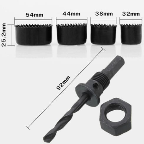 5PCS Metric Size Carbon Steel Hole Saw Set