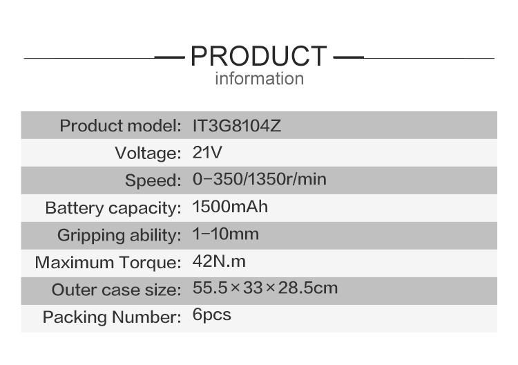 Rechargeable Lithium Battery Hand Drill