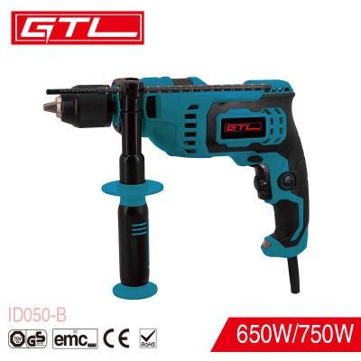 Power Tools 650W Hand Impact Drill with 13mm Key Chuck (ID050-B)