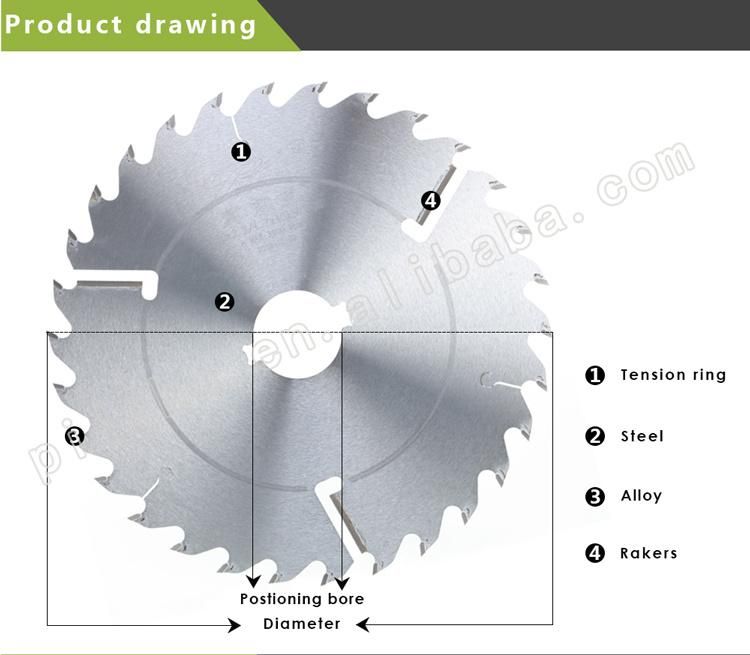 230*30 Wood Sawmill Cutting Disc Carbide Saw Blade with Rakers