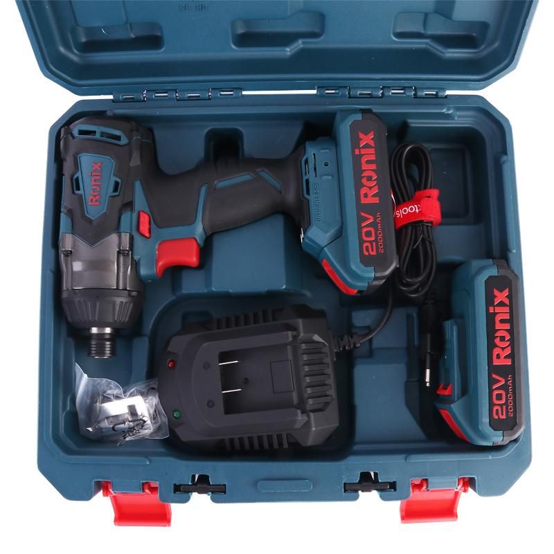 Ronix 8906K New 89 Series Cordless Tools Combo Kit 20V Wrench Drill Brushless Impact Driver Kit