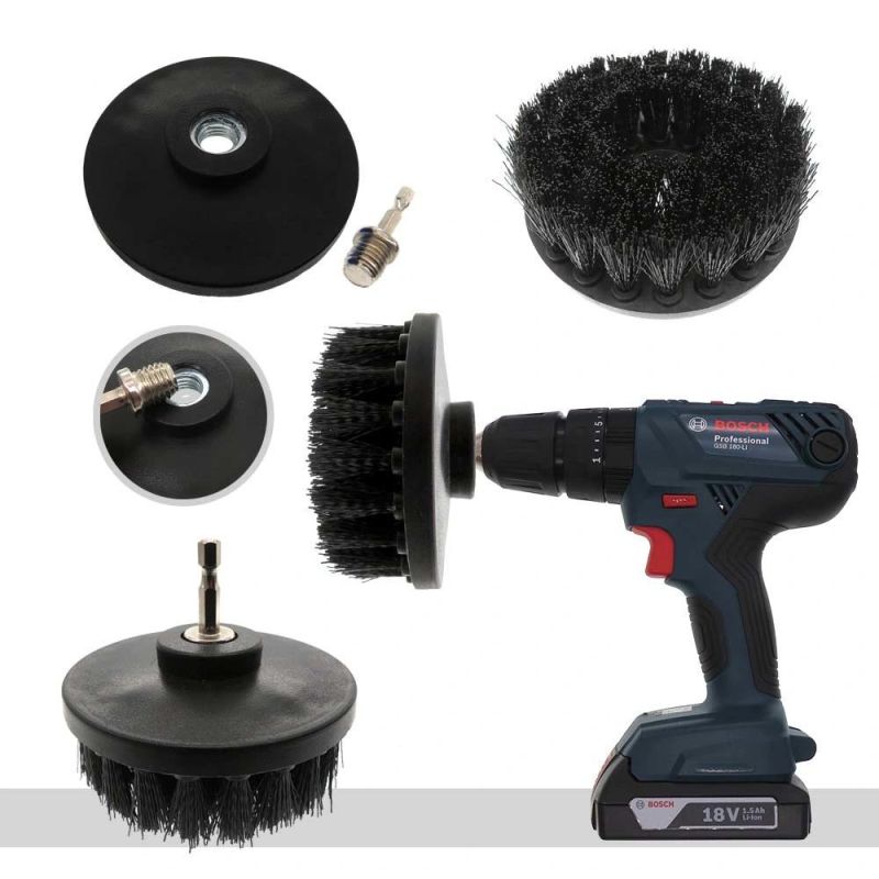 4 Inch Hollow Rodless M14-2 Electric Cleaning Brush Black Disc Brush Cleaning Brush