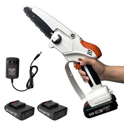 6 Inch Battery Mini Chain Saw Cordless Portable Rechargeable Power Wood Cutting Electric Cheap Chainsaw