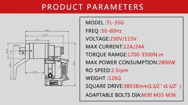 Electric Torque Adjustable Wrench Tl-35g