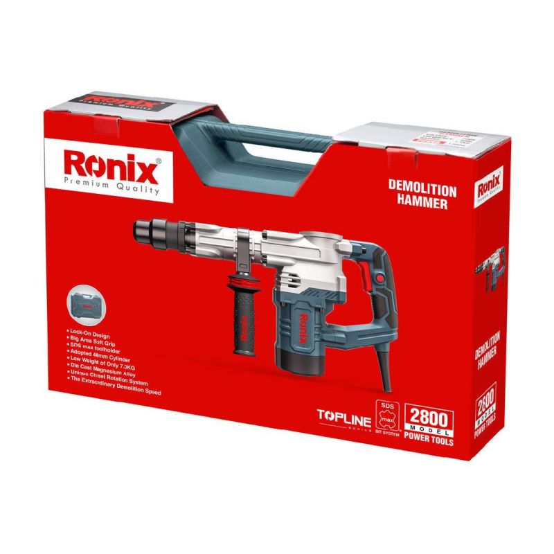 Ronix Model 2800 Professional 1300W 20j SDS Plus BMC Packing 40mm Electric Demolition Jack Hammer Drill