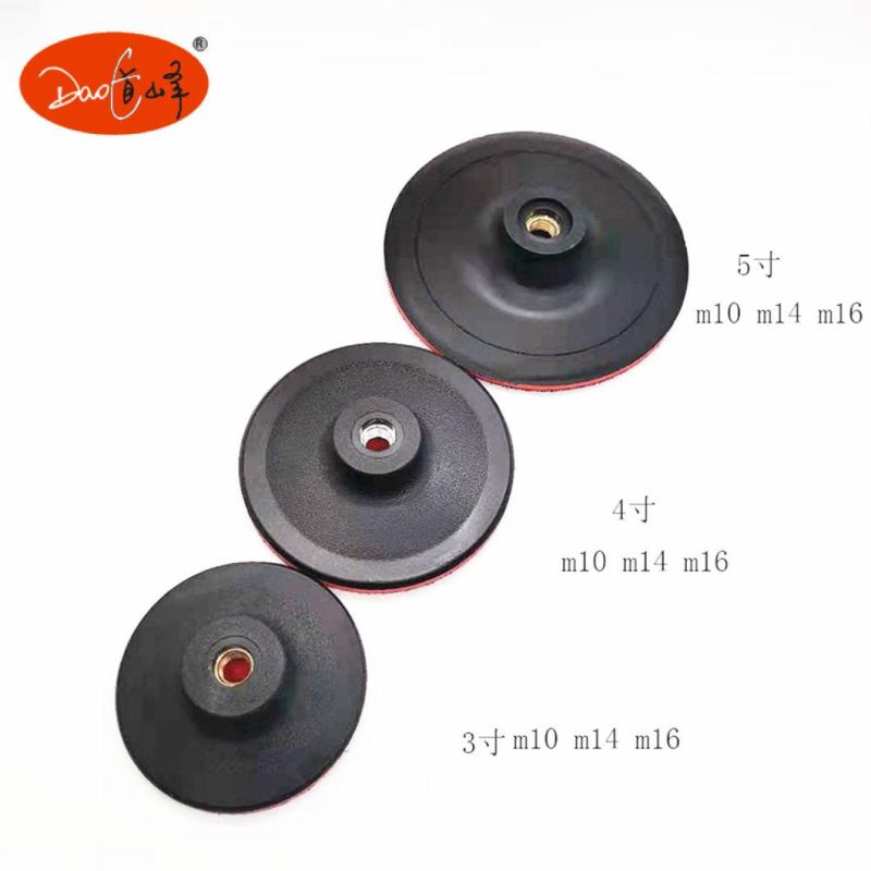 Daofeng 4inch 100mm Hook Loop Backing Pad Black&Red