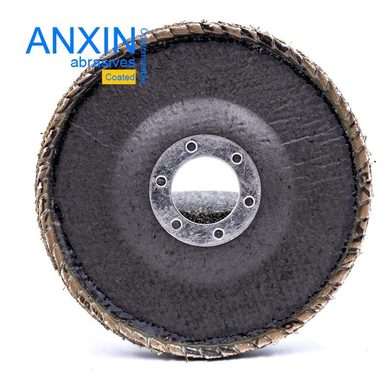 4.5"*7/8" Half Curved Vsm Abrasive Cloth Zirconia Grain R Angle Polishing Abrasive Flap Disc
