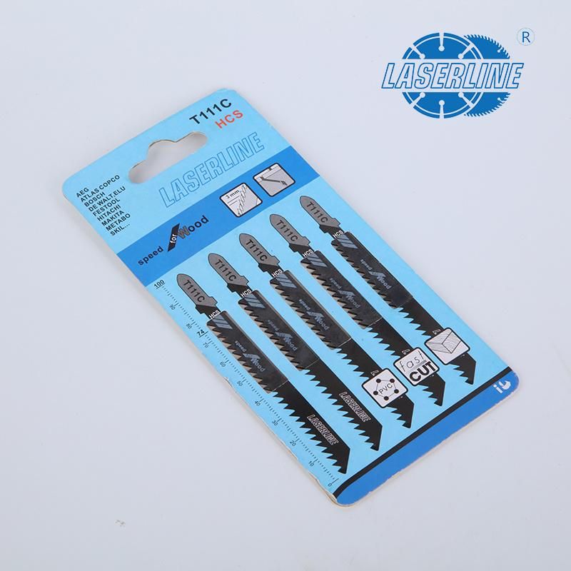 5PCS Set Hcs Jig Saw Blades for Fast Cutting Straight Cutting T111c