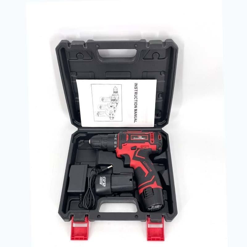 Cg-2001 Red Double Speed 12V 16.8V 21V Li-on Lithium Battery Professional Manufacturer Hand Rechargeable Forward and Reverse Impact Cordless Drill