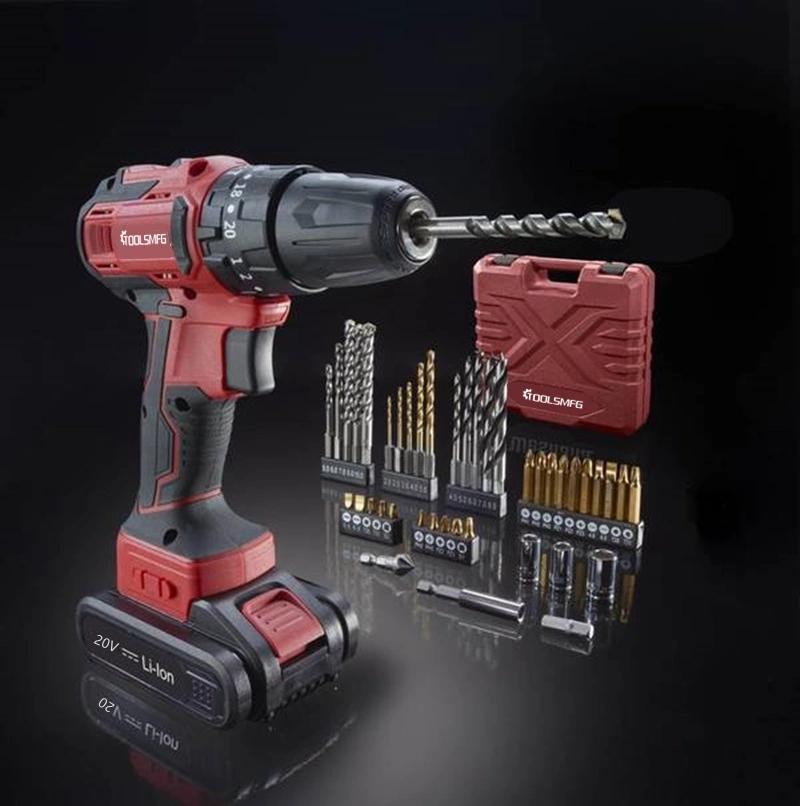 Toolsmfg German 20V Brushless 2 Speed Electric Cordless Drill Driver