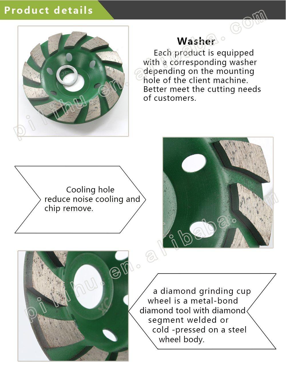 Intered Lapidary Diamond Cup Grinding Wheels for Ceramic Glass and Tiles