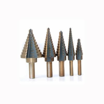 Large Metal Step Drill Bit Set High Speed Steel Cobalt Multiple Hole 50 Sizes with Box
