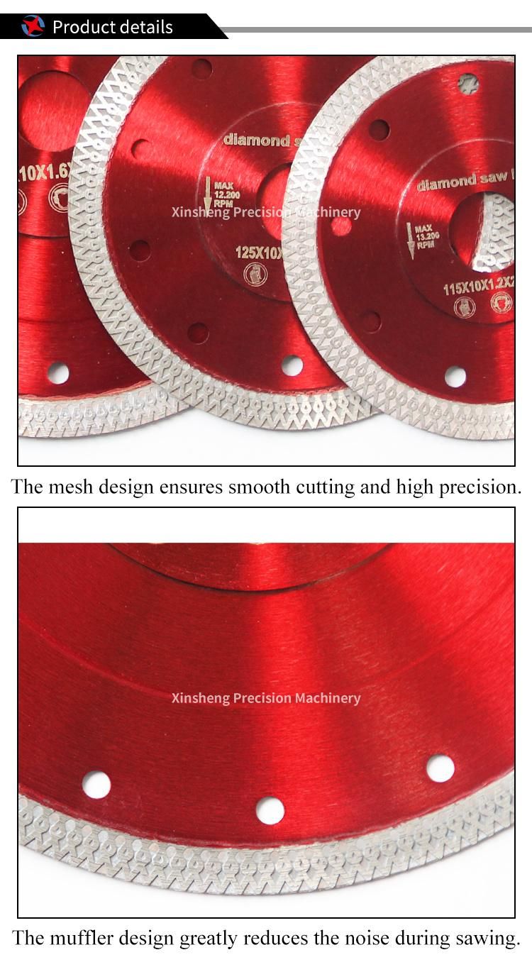 Factory Price Super Thin Turbo Ceramic and Porcelain Tiles Diamond Saw Blade with Thicker Core