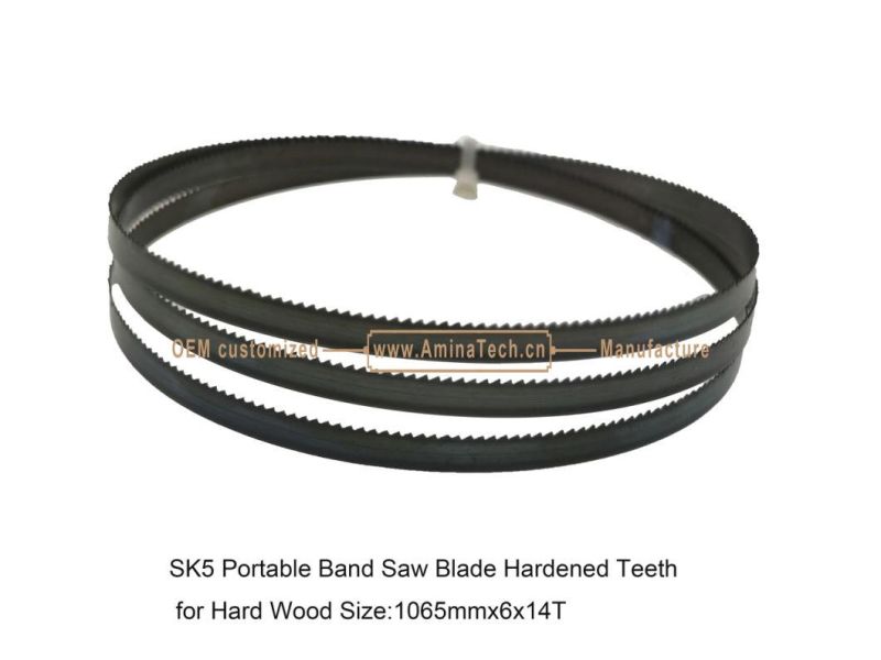 SK5 Portable Band Saw Blade Hardened Teeth for Hard Wood 1065mmx6x14T