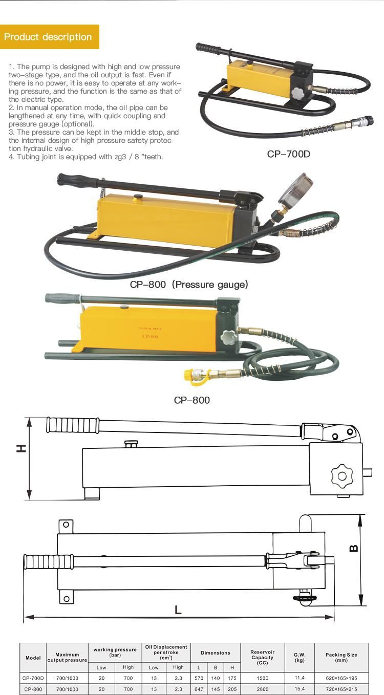 Heavy Duty Manual Hydraulic Pump (CP-800)