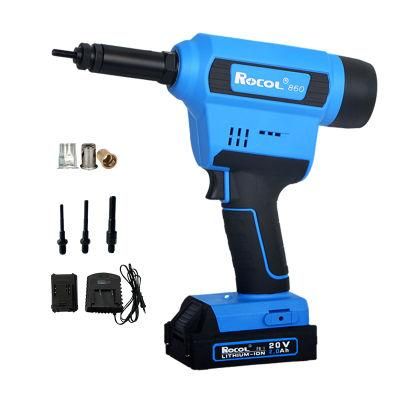 Digital Adjustment Stroke Fast-Self Locking Mandrel Lithium Battery Rivet Tool