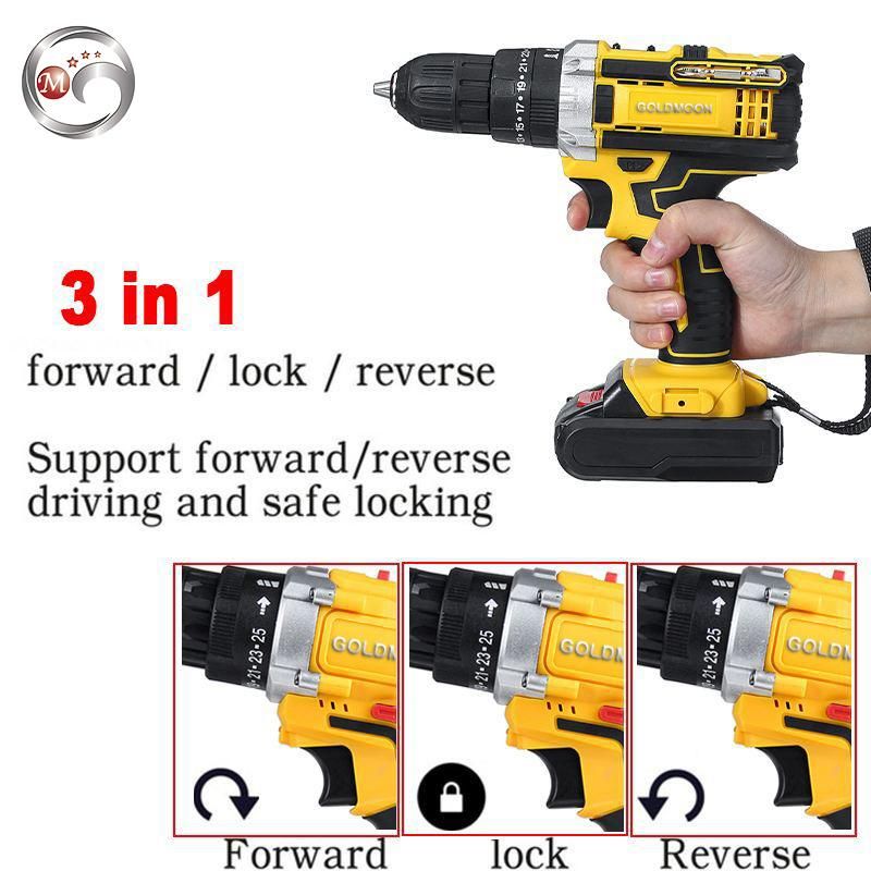 Hand Drill Speed 0-500rpm Goldmoon Carton LED Light Power Tools