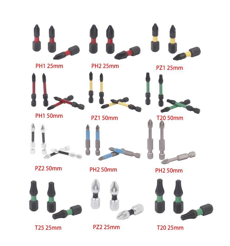 Top Quality Pozi Impact Screwdriver Bits for Auto Repair Home Use