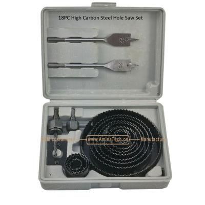 18PC High Carbon Steel Hole Saw Set, Power Tools