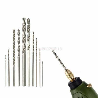 10PCS Mini High Speed White Steel Twist Drill Set