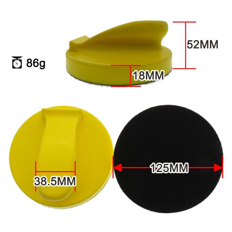 Cross-Border Supply 5 Inch 125mm Manual Dovetail Polishing Disc Self-Adhesive Flocking Sandpaper Polishing Disc Car Cleaning
