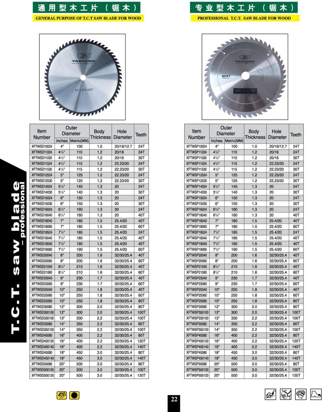 Excellent Tct Tools 5′′30t Tct Saw Blade for Wood Professional Cutting