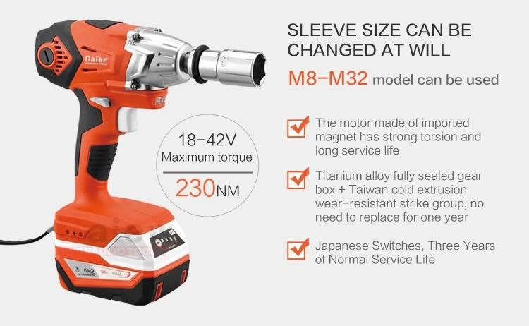 Chinese Factory Hot Sale Cordless Impact Wrench Brushless Motor Wrench Electric Impact Wrench