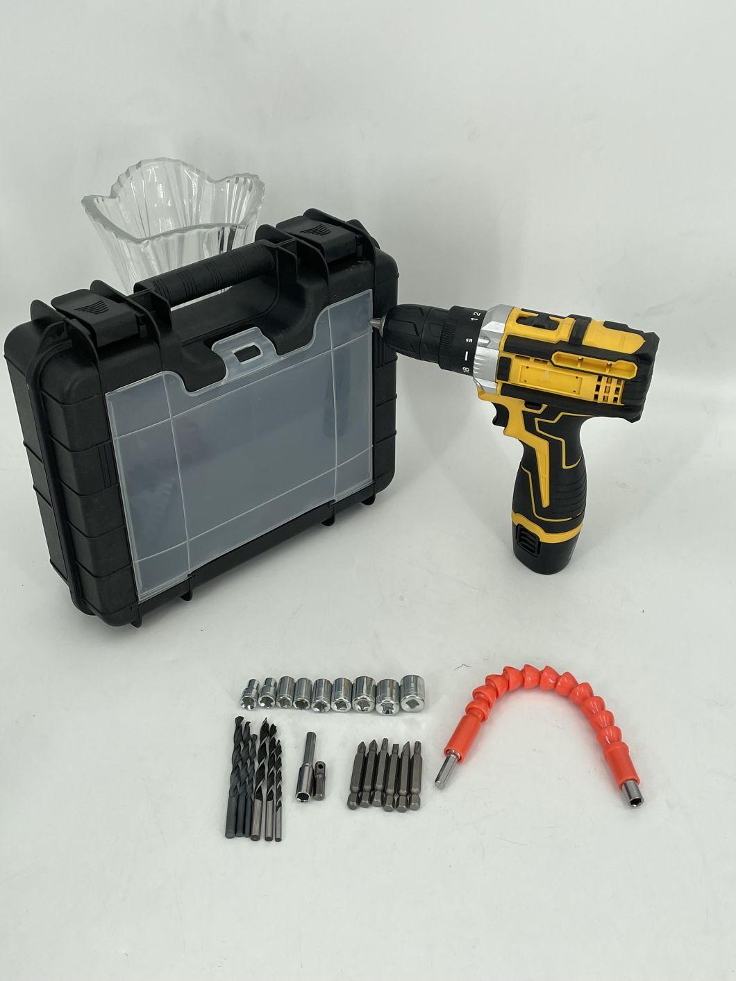 Cordless Drill with Lithium Battery and Wire Charger Impact Drill