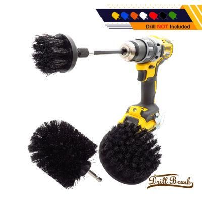 Electric Drill Brush Black 4-Piece Set 2 Inch 3.5 Inch 4 Inch Electric Cleaning Brush