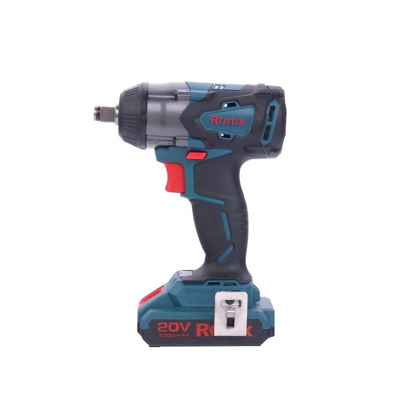 Ronix New Product Model 8907K 350n. M High Torque Brushless Motor 2ah/4ah Battery Cordless Impact Wrench Tool Kit