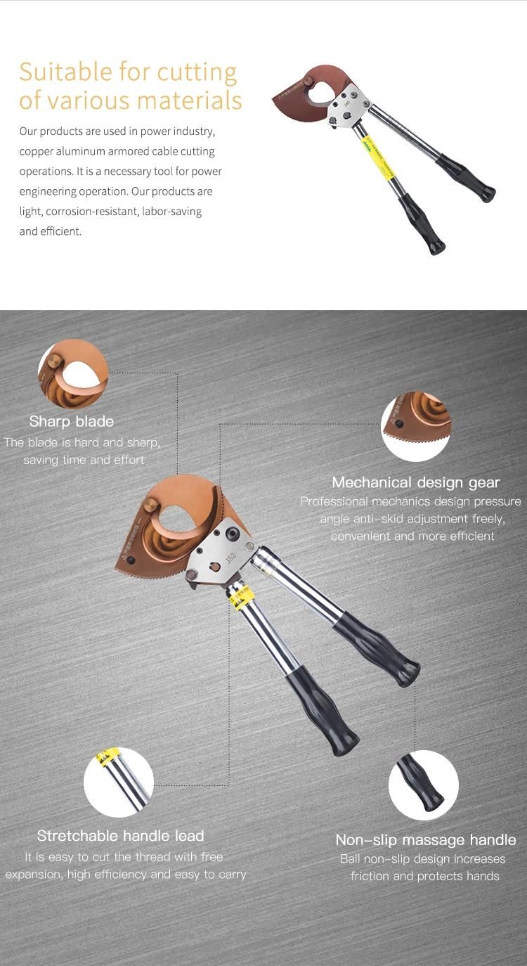 Cu-Al and Armoured Ratchet Cable Cutter (J-75)