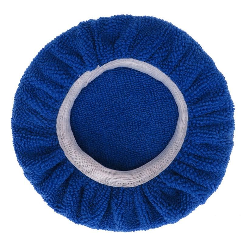 Cross-Border Supply 5-6 Inch Dark Blue Car Waxing Cloth Microfiber Polishing Waxing Set Car Cleaning Beauty