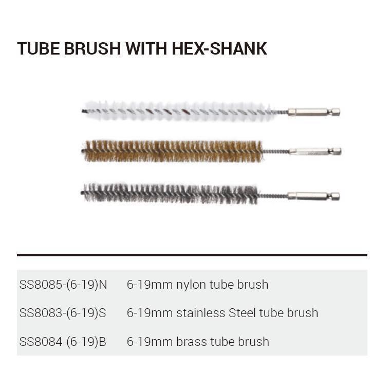 Stainless Steel Tube Brush with Hex-Hand