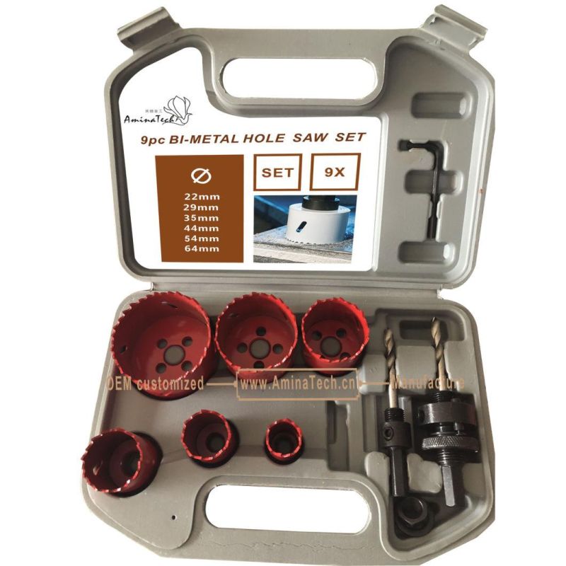 9PC Bi-Metal Hole Saw Set,Power Tools,Drill Bits