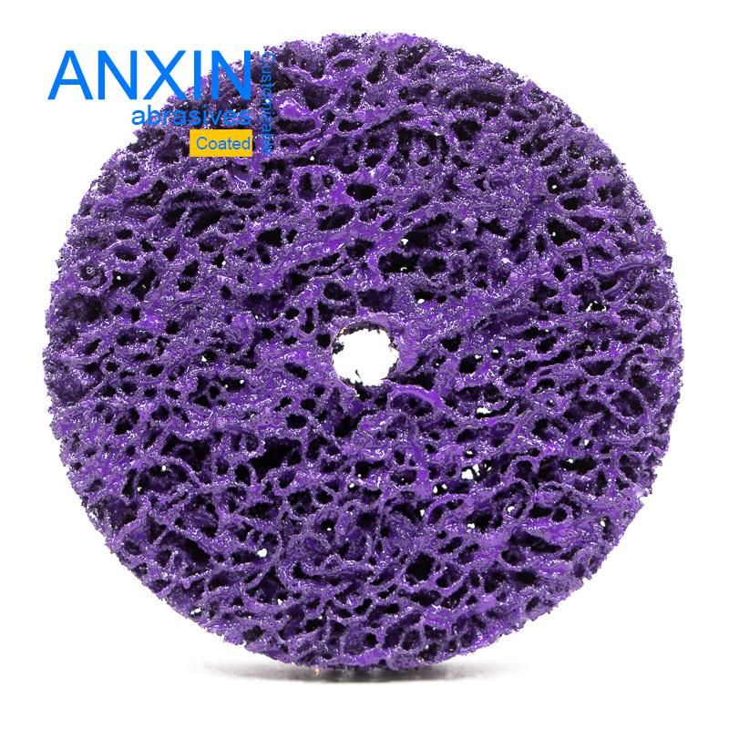 Purple Color Paint Removing Cleaning Pad 115mm 8mm Hole