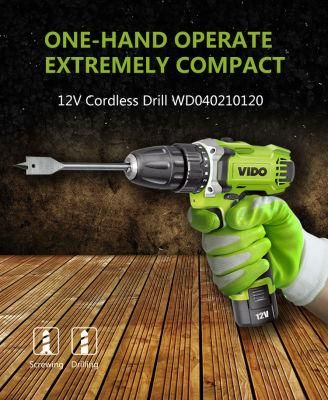 Vido Portable Li-ion Power Driver Drill 12V Cordless Driver Drill