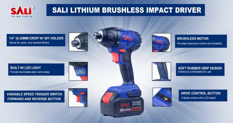 Sali 8203 20V M12 Lithium Brushless Cordless Impact Driver