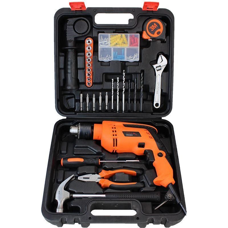Set of 35PCS Brushless Lithium Electric Impact Drill Portable Cordless Torque Screwdriver Combination Tool Kits